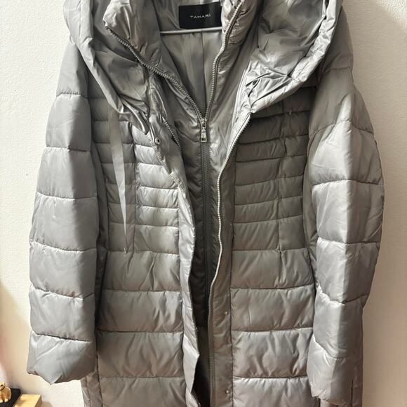 Elie Tahari Jackets & Blazers - Tahari Casey Fitted Puffer Coat for Women-Quilted Winter Coat with Bib Size XL